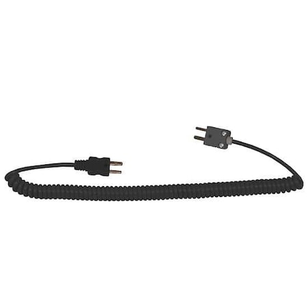 Digi-Sense Type-J, Coiled Ext Cable, Male Mini Conn 93785-10